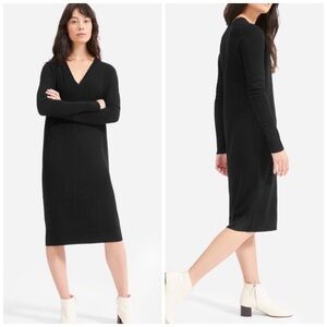 Everlane Cashmere V-neck Long Sleeve Midi Dress